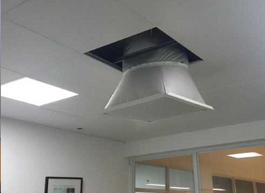 Small space with ceiling where requests for quiet environment and visual pleasing