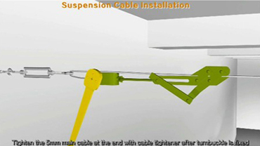 Tighten the cable from both sides